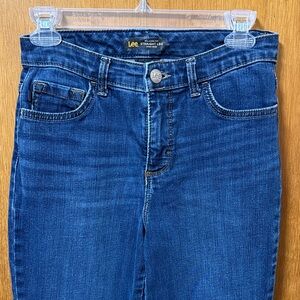 Lee Women's Dark Blue Straight Leg High Rise Jeans